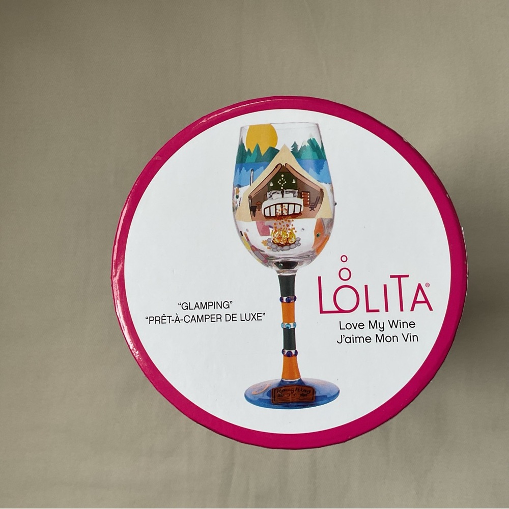 🦋LOLITA "Glamping” Love My Wine 15oz Glass NWT - Picture 4 of 7
